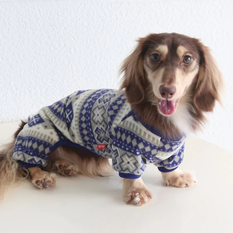 Fair Isle Pet Onesie & Hat Options — product view 1