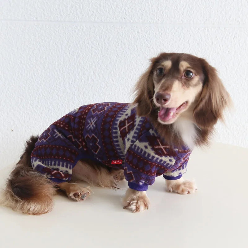 Fair Isle Pet Onesie & Hat Options — product view 2