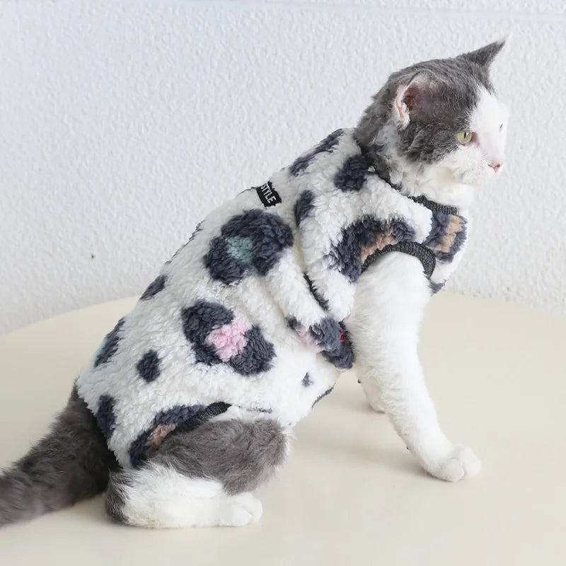Plush Pet Bodysuit — Leopard & Pastel — product view 3