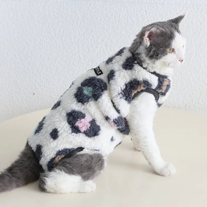 Plush Pet Bodysuit — Leopard & Pastel — product view 3
