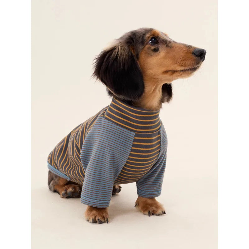 Colorblock Striped Dog Pajama Shirt — product view 4