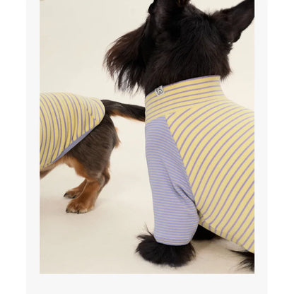 Colorblock Striped Dog Pajama Shirt — product view 10