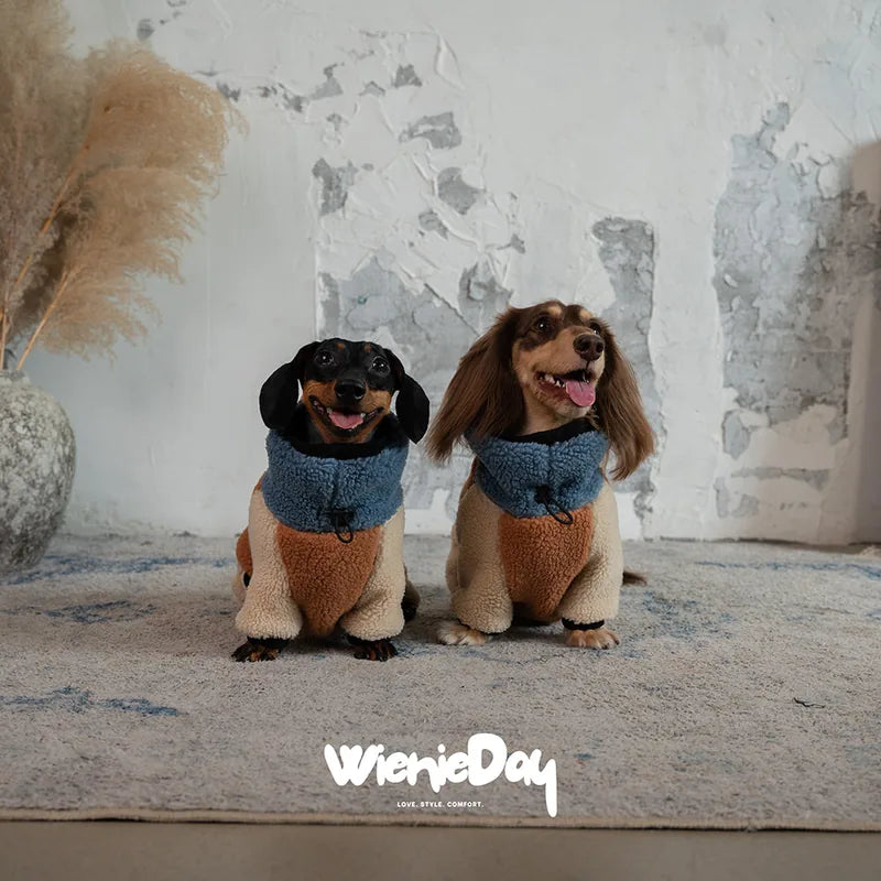 Colorblock Fleece Dachshund Onesie — product view 3