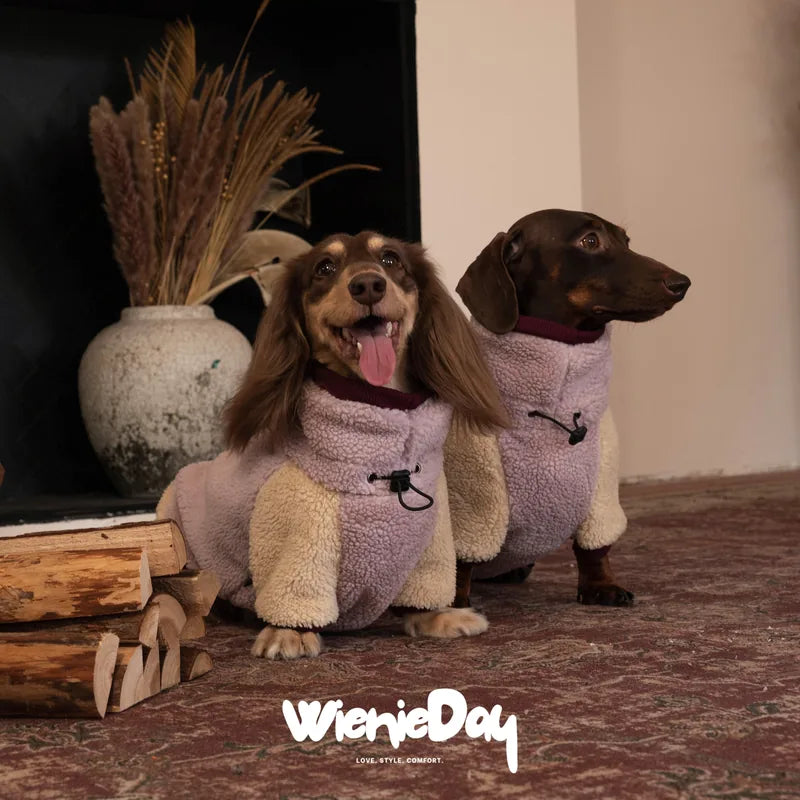 Colorblock Fleece Dachshund Onesie — product view 4